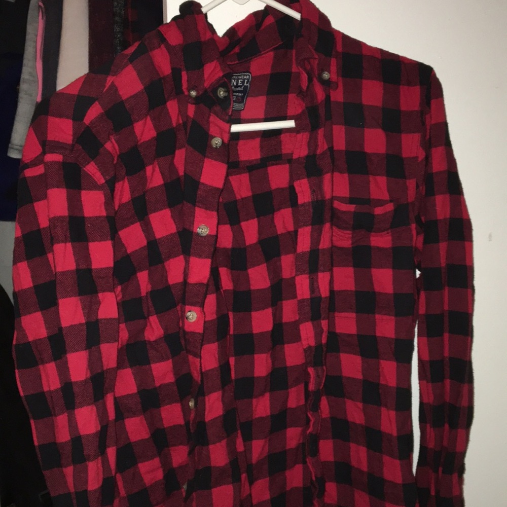 Red and black plaid flannel